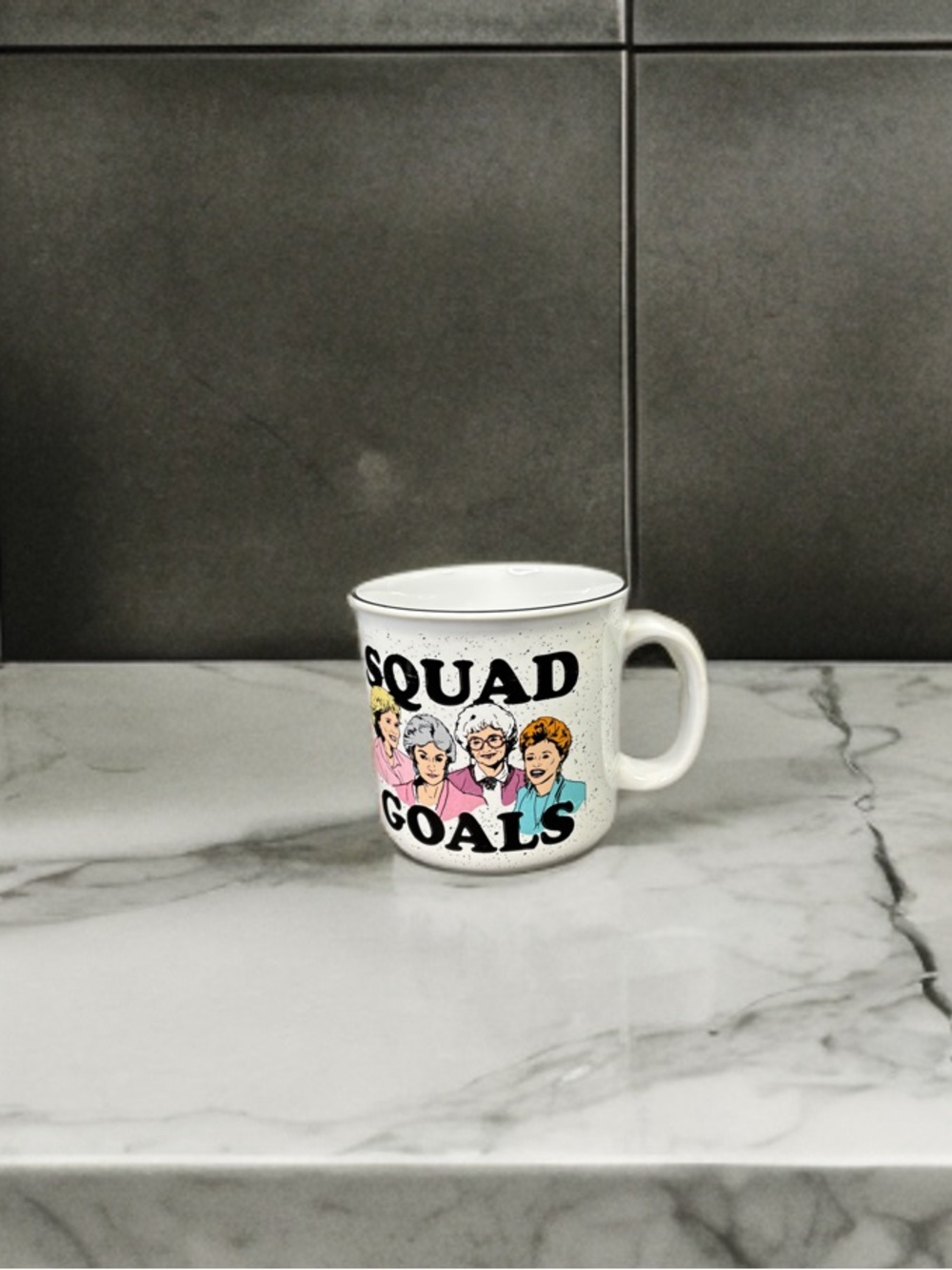 20oz Silver Buffalo The Golden Girls "Squad Goals" Ceramic Camper Mug